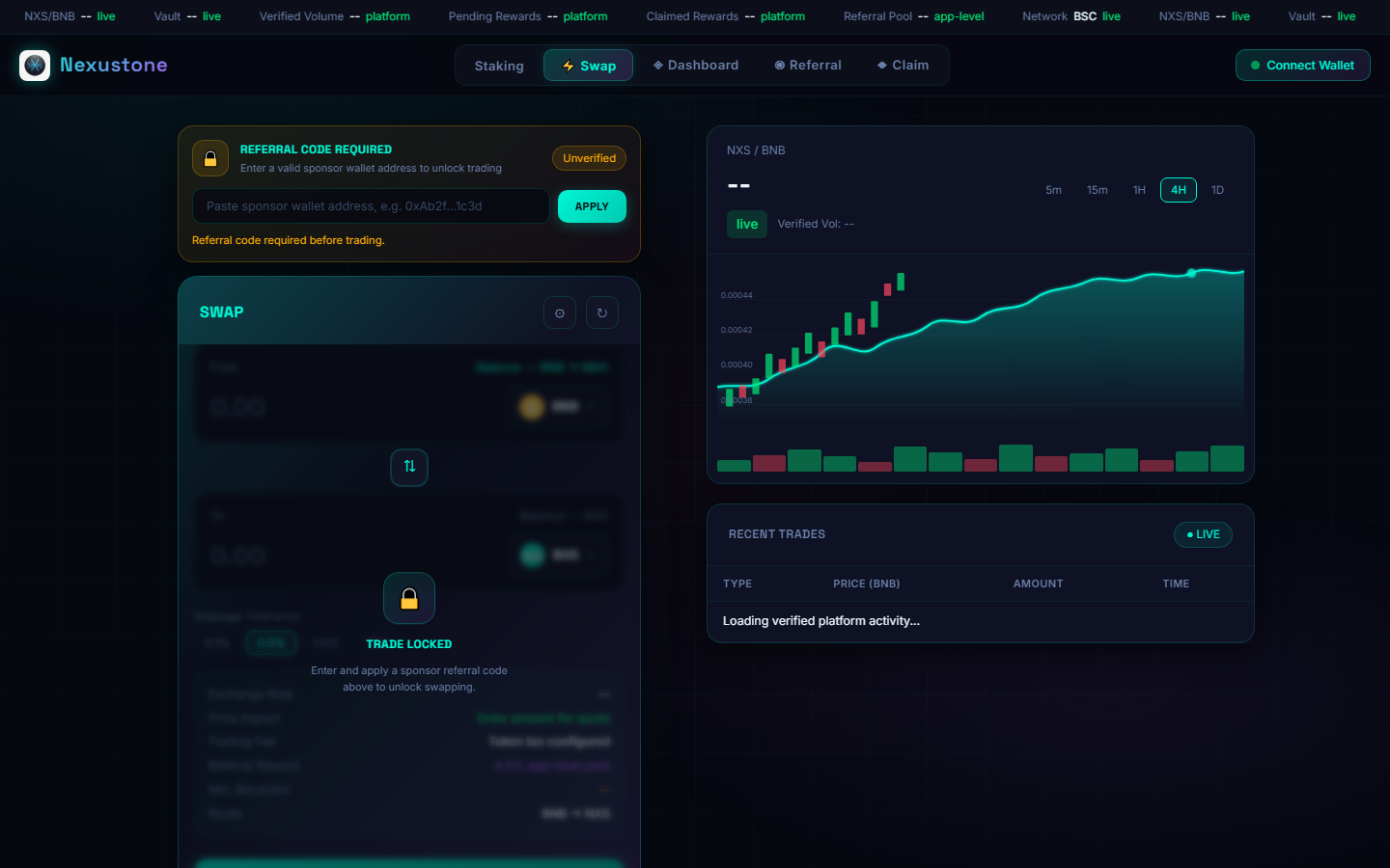 Nexustone | BSC Trading & Rewards Hub